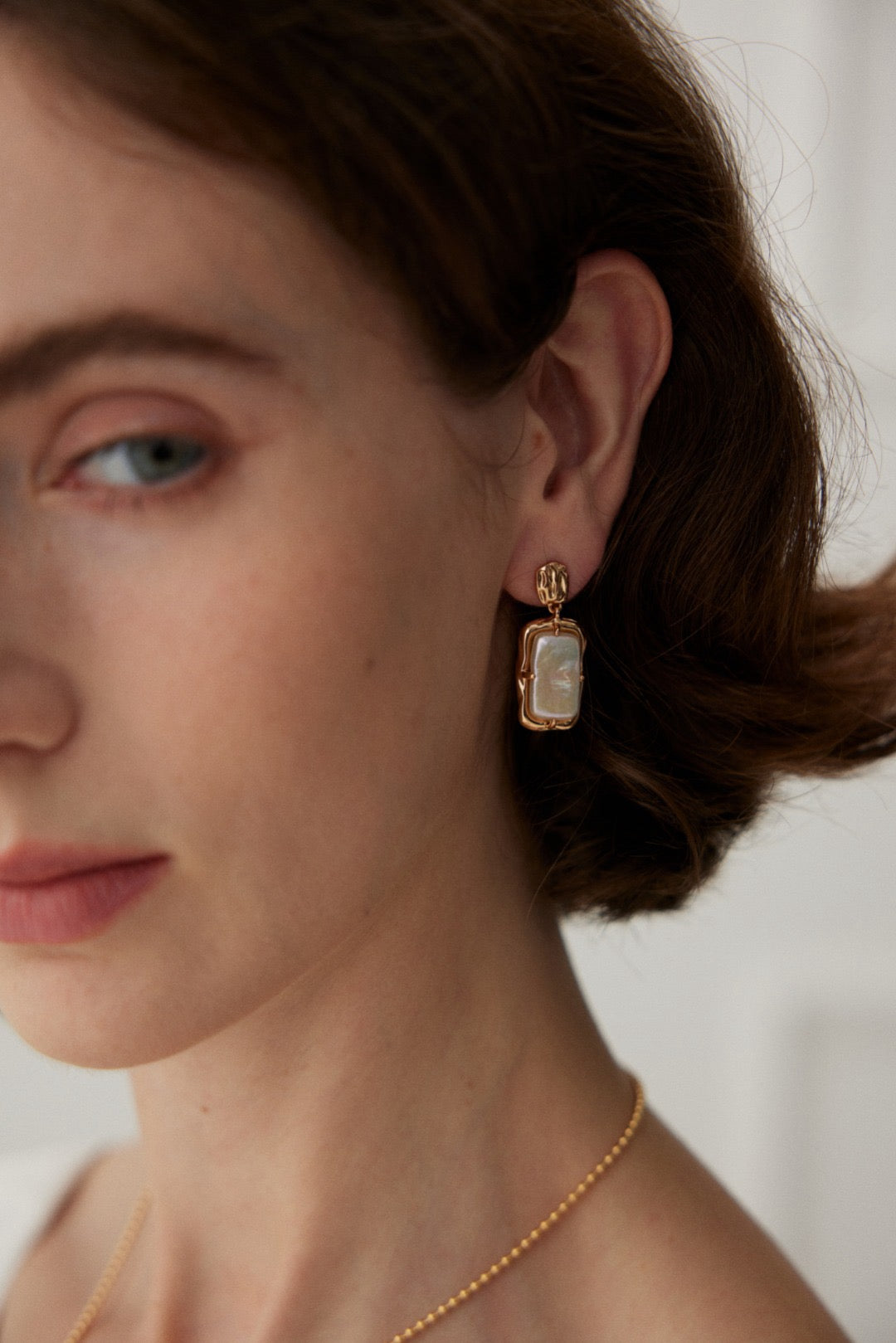 Natural pearl earrings