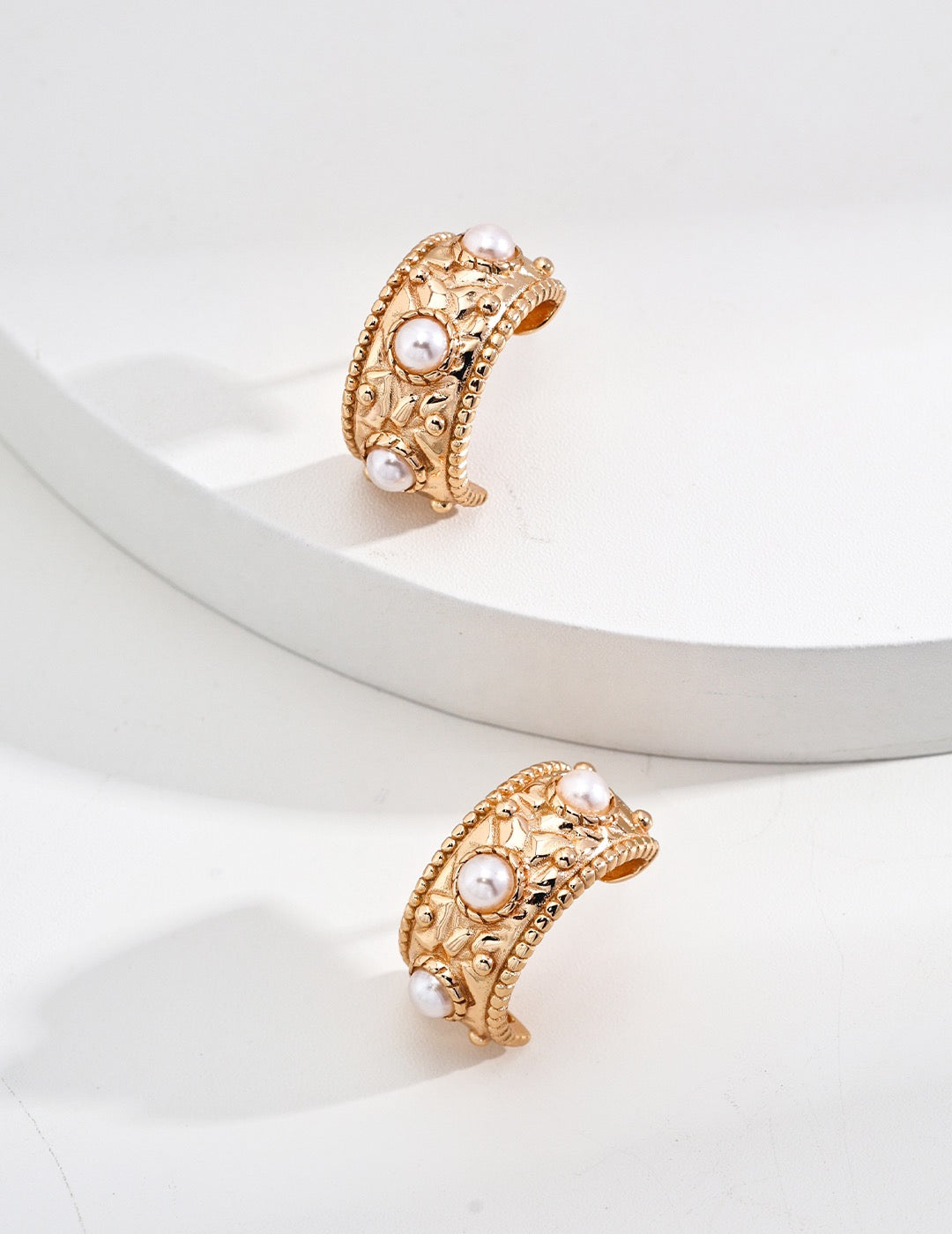 S925 silver vintage bead earrings