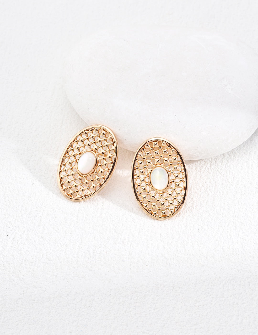 Vintage gold sterling silver earrings